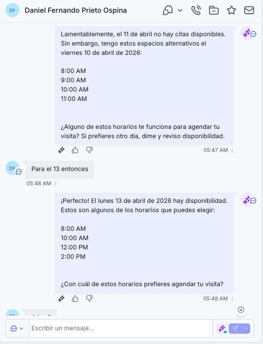 Chat automatizado por WhatsApp