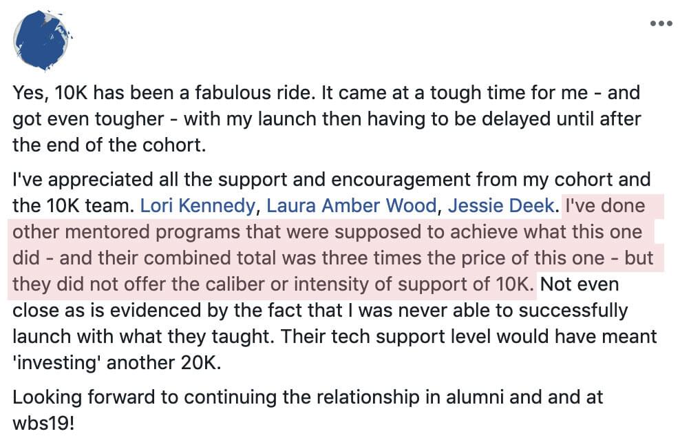 They did not offer the caliber or intensity of support