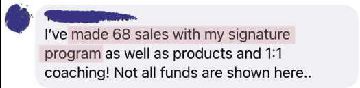 I've made 68 sales