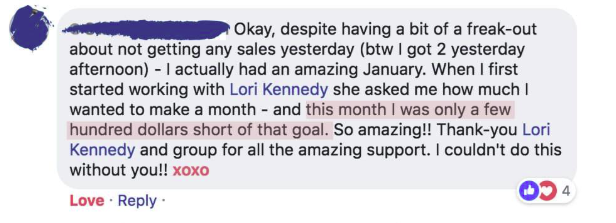 This month I was only a few hundred dollars short of my goal