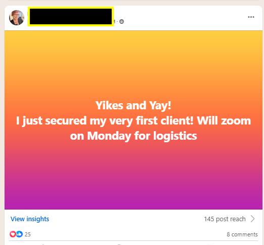 Celebrating the first client