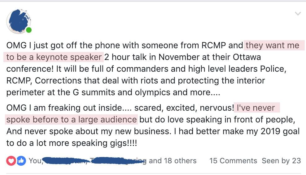 They want me to be a keynote speaker