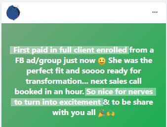 First paid in full client enrolled