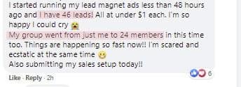 Got leads all at under $1 each