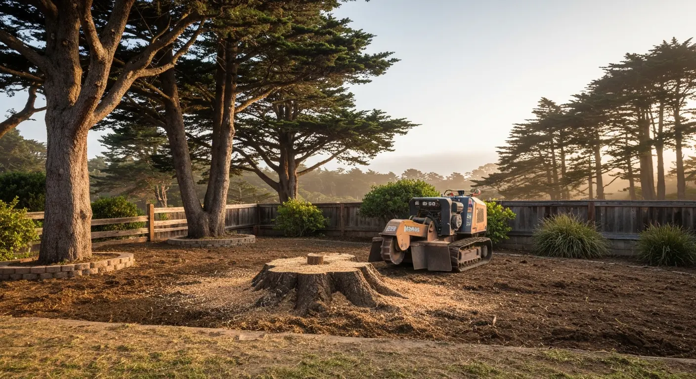 Stump grinding service