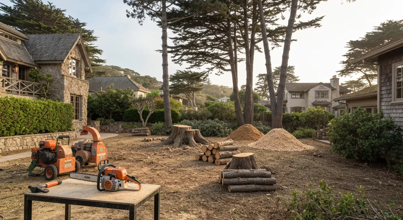 Tree removal in residential area
