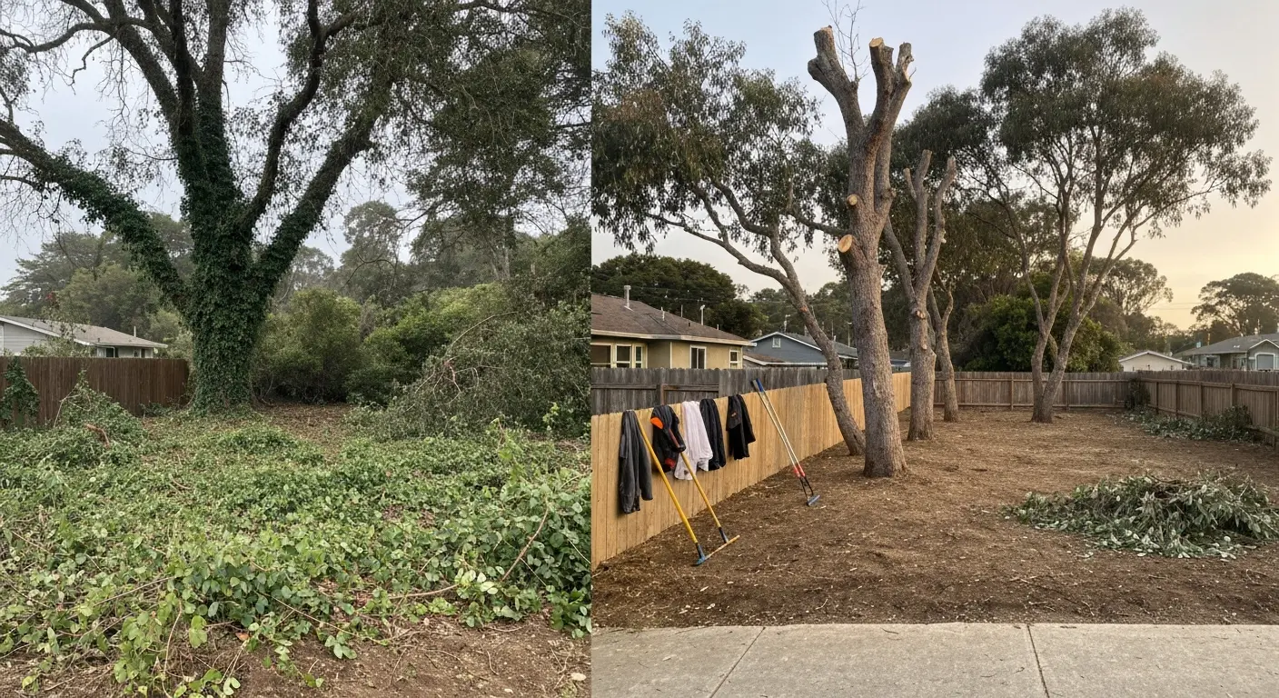 Large-scale poison oak infestation removal
