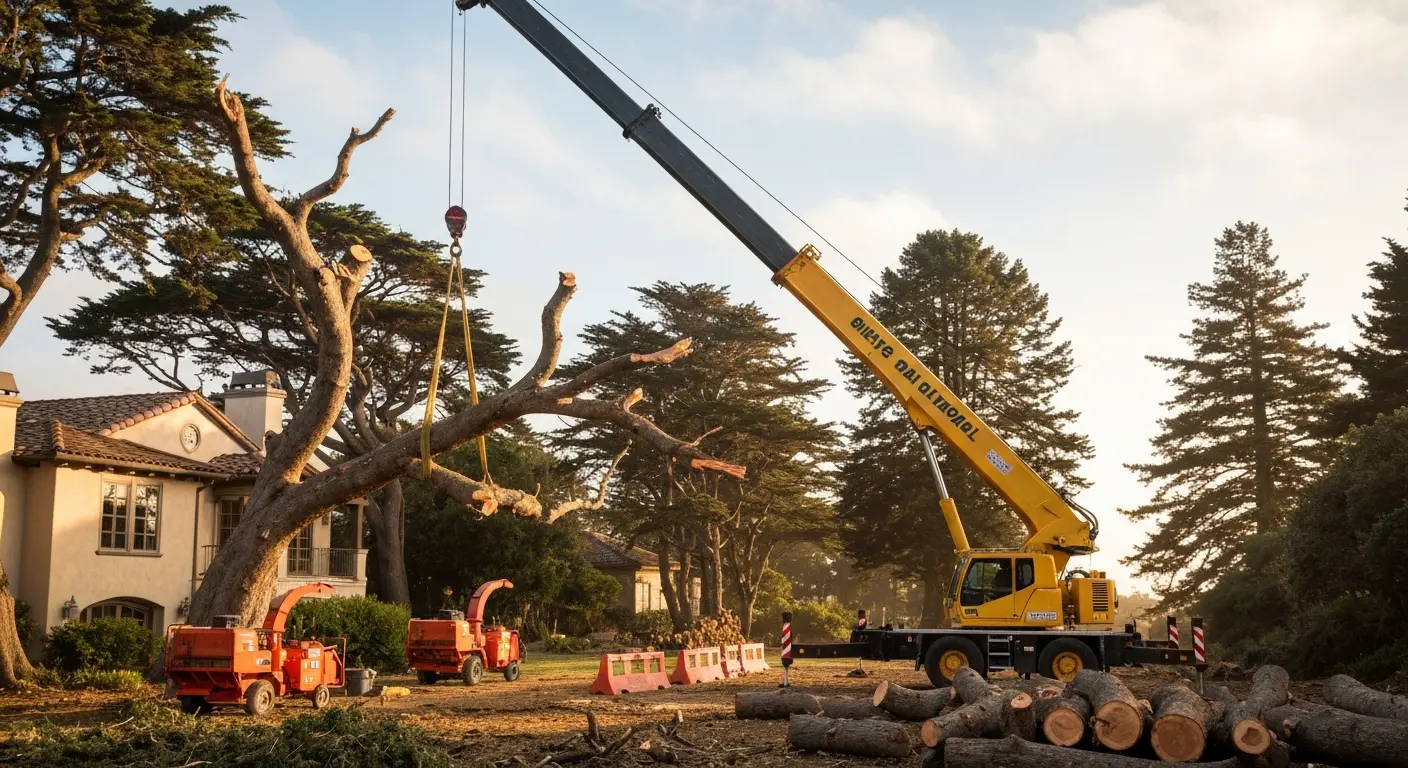 Hazardous tree removal work