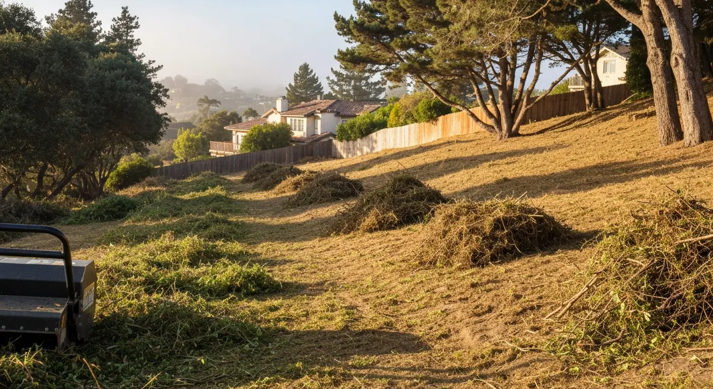 Brush mowing in Monterey