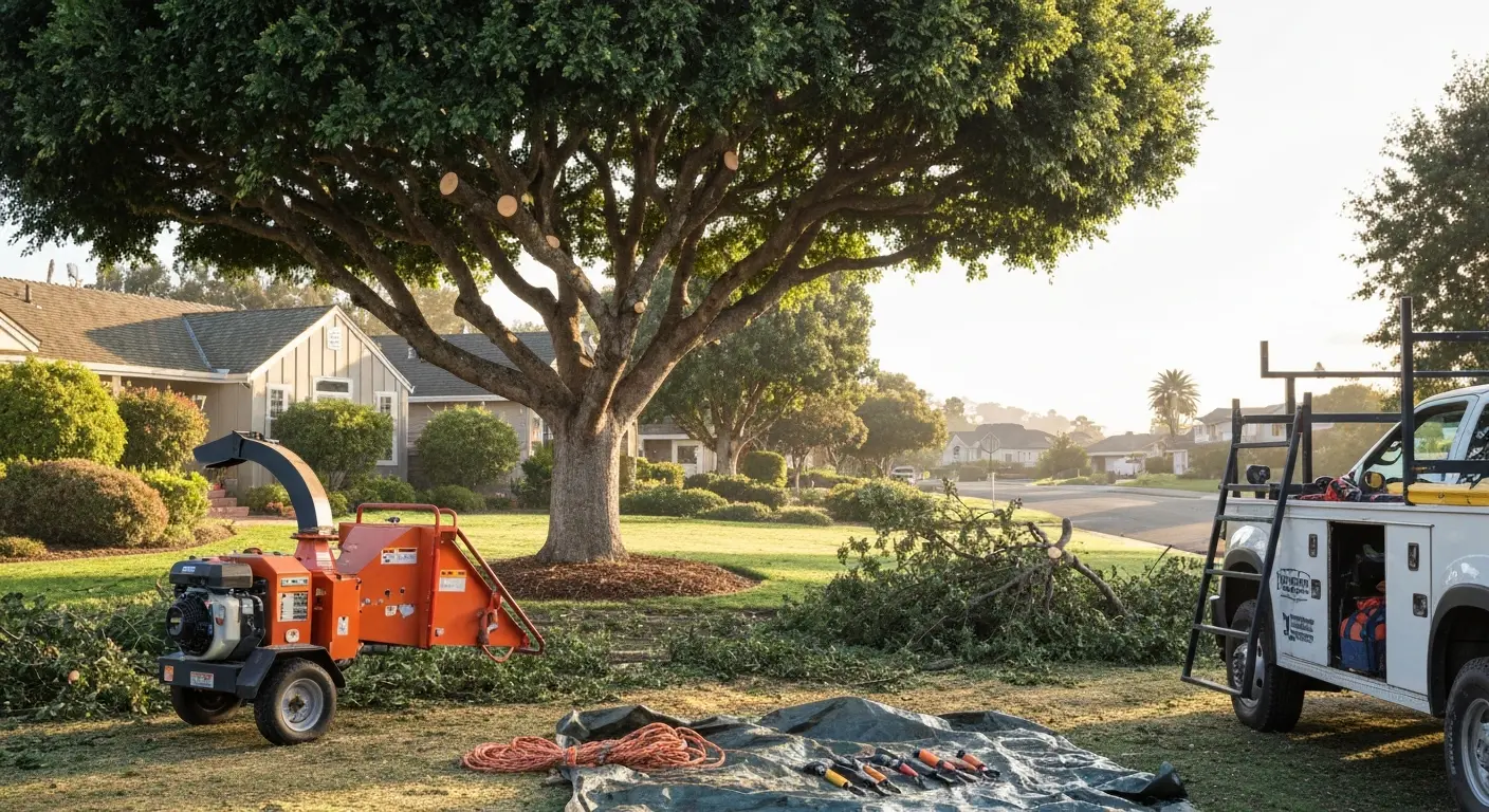 Storm-damaged tree removal