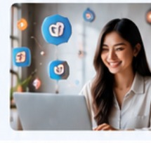 Learning partner working as a social media manager