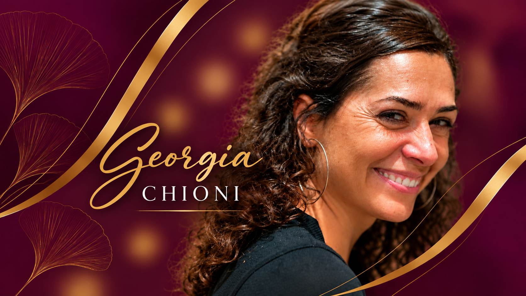 Georgia Chioni smiling in a portrait featured in Possible Woman Magazine