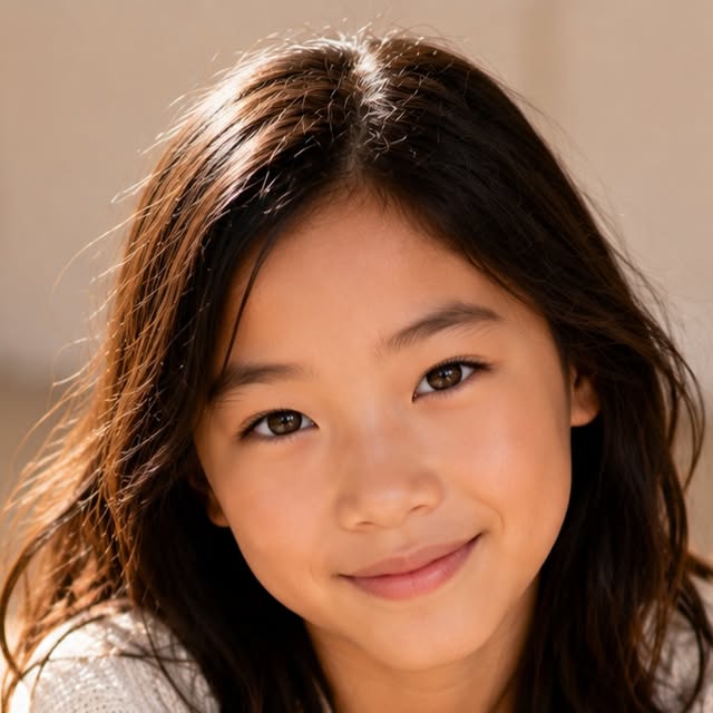 Asian girl commercial kids headshot in Los Angeles