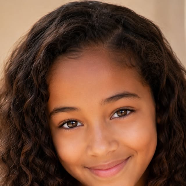 Girl theatrical child actor headshot in Los Angeles