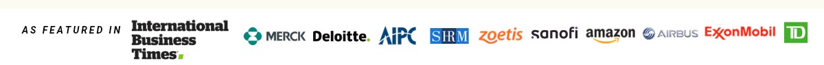As featured in International Business Times. Trusted by Merck, Deloitte, AIPC, SHRM, Zoetis, Sanofi, Amazon, Airbus, ExxonMobil, TD