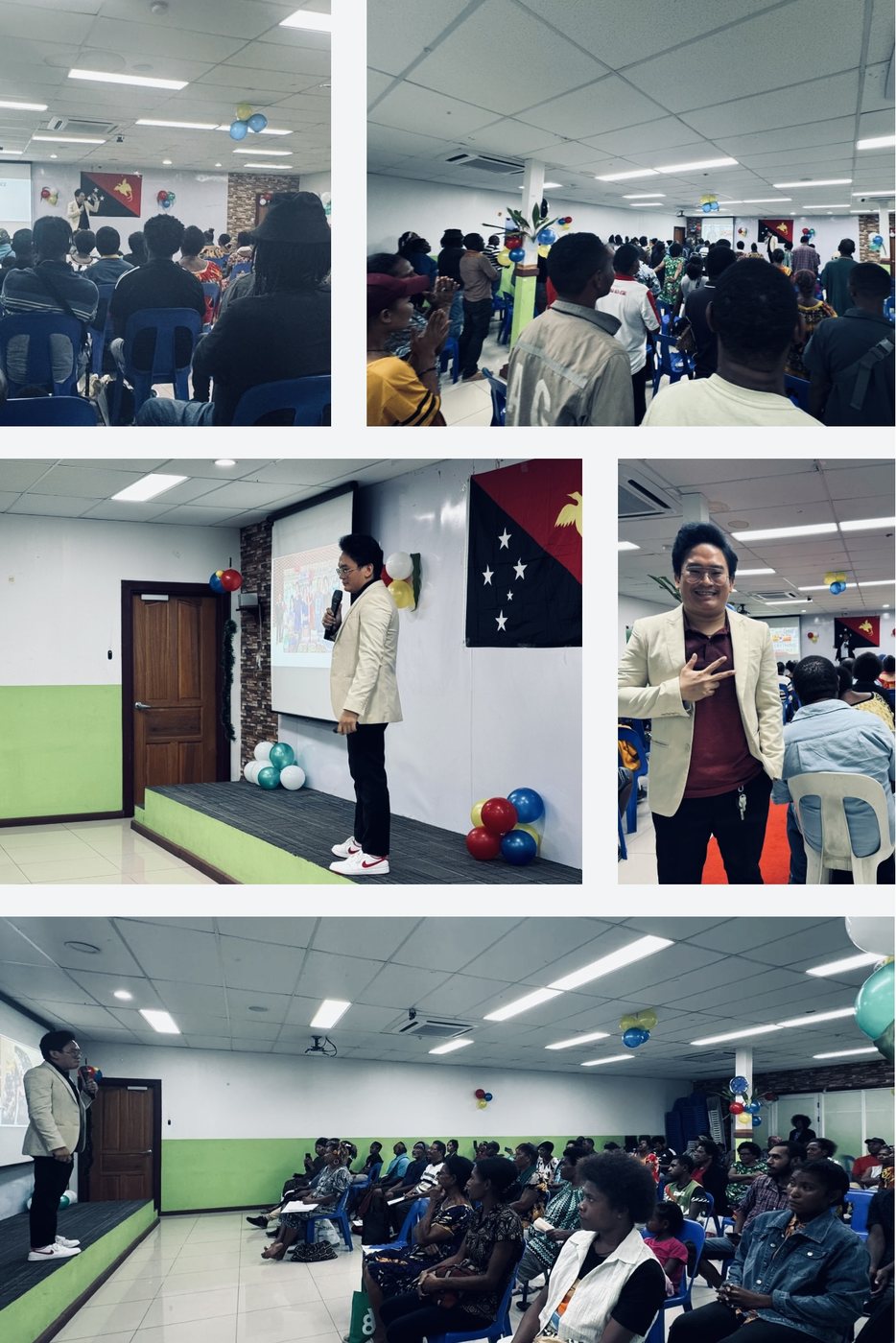 A collage of Mentor Rojie teaching
