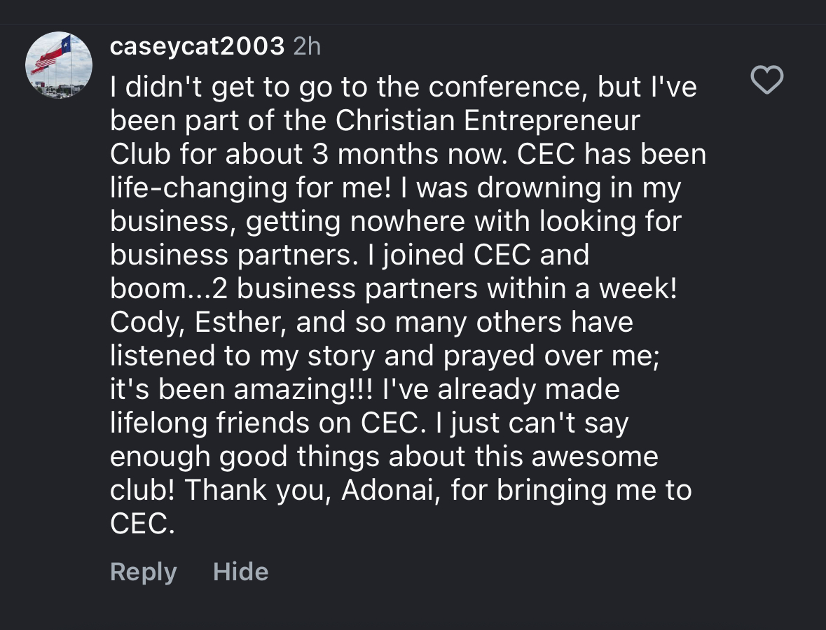 CEC member testimonial