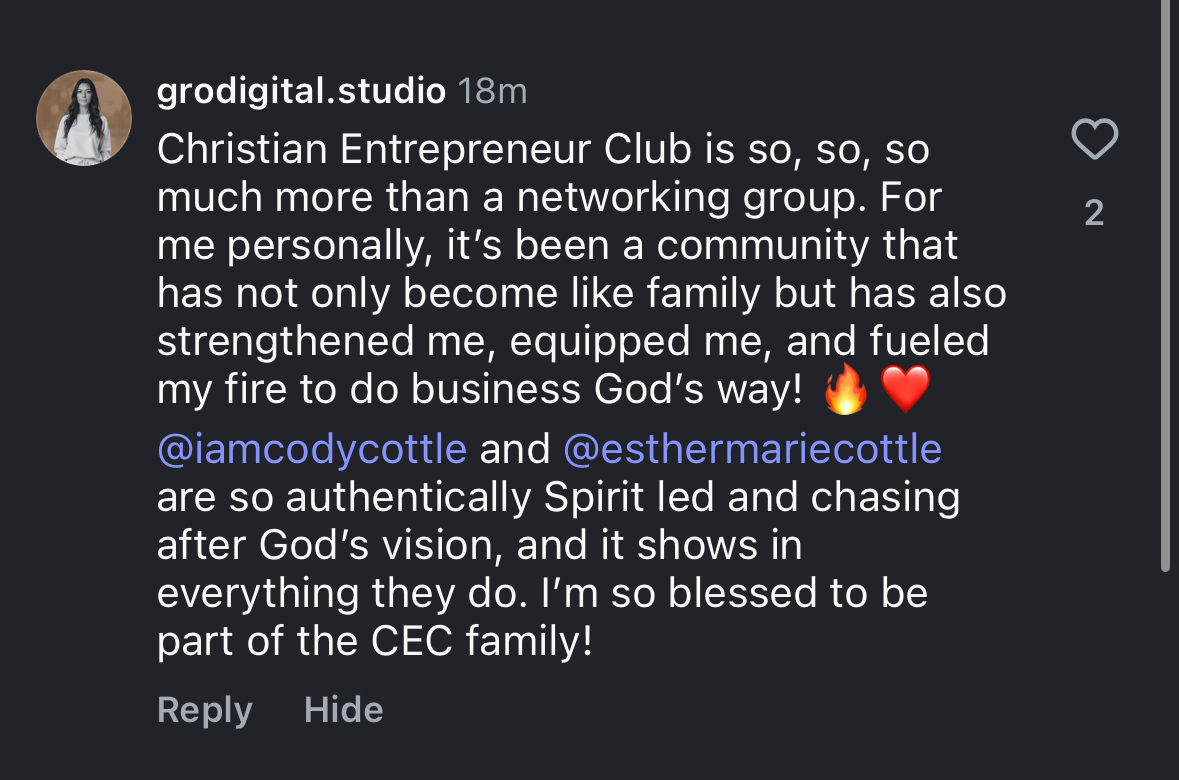 CEC member testimonial