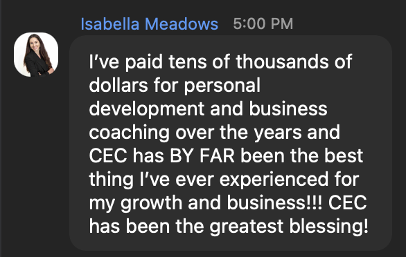 CEC member testimonial