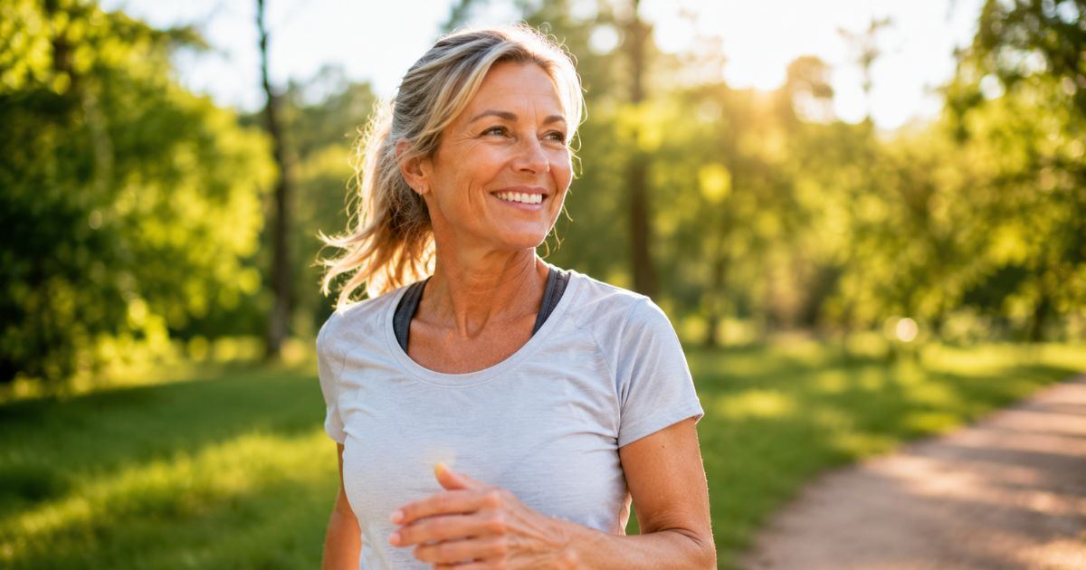 Femme active et heureuse dans sa perte de poids après 40 ans