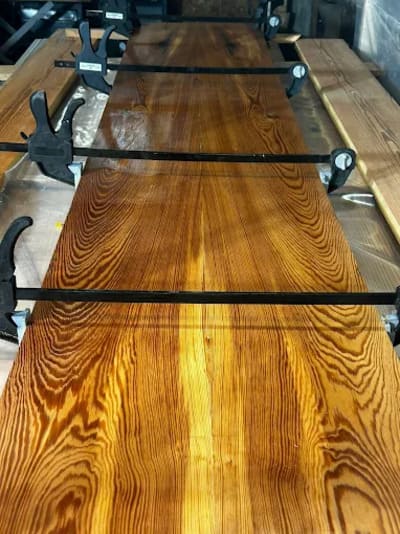Reclaimed beams made into Custom-made flooring in Other states shipping only