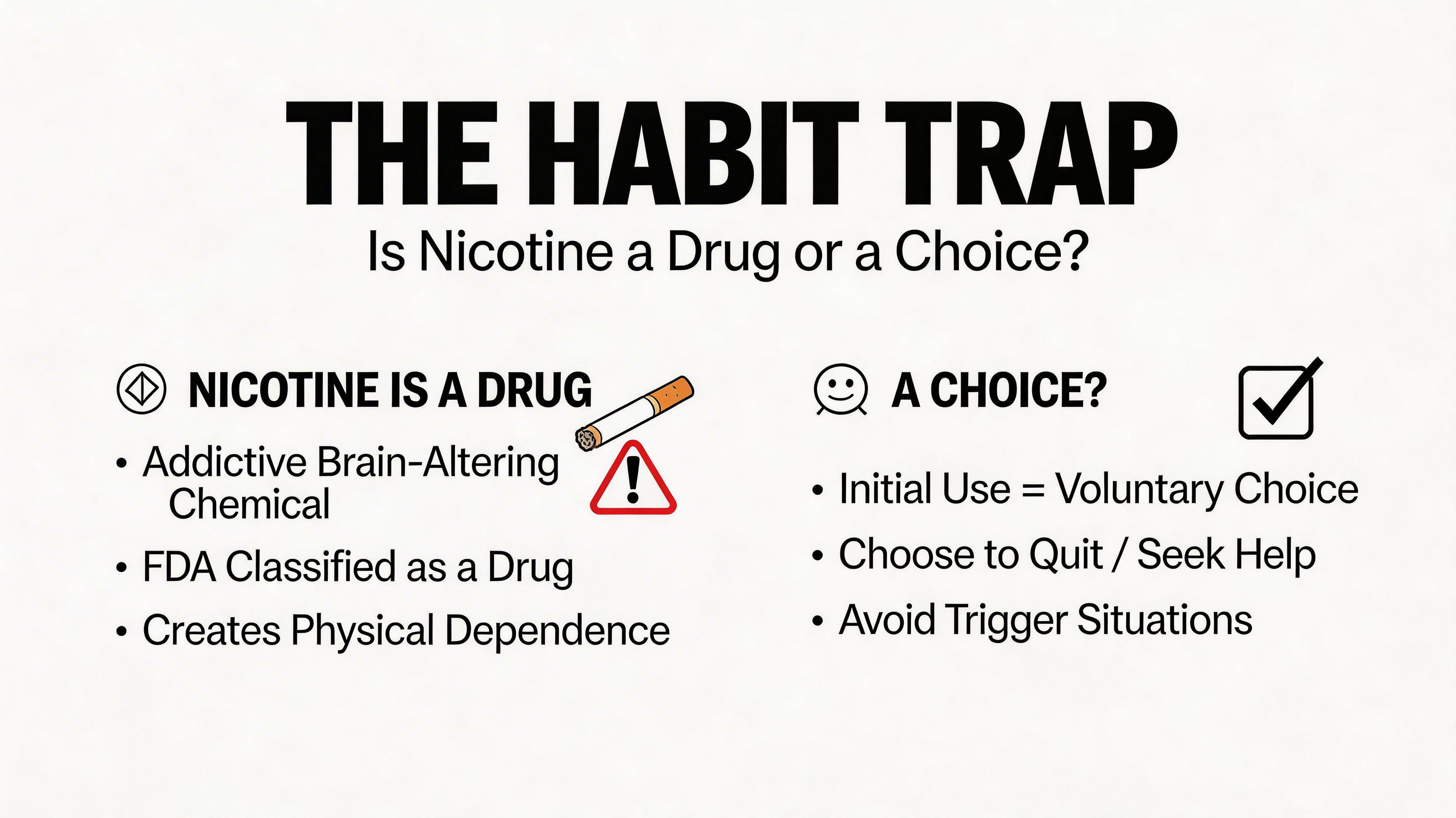 Nicotine habit or drug