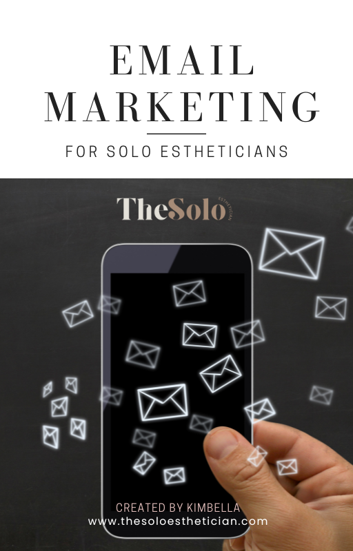 esthetician using email marketing to communicate service updates and price changes to clients