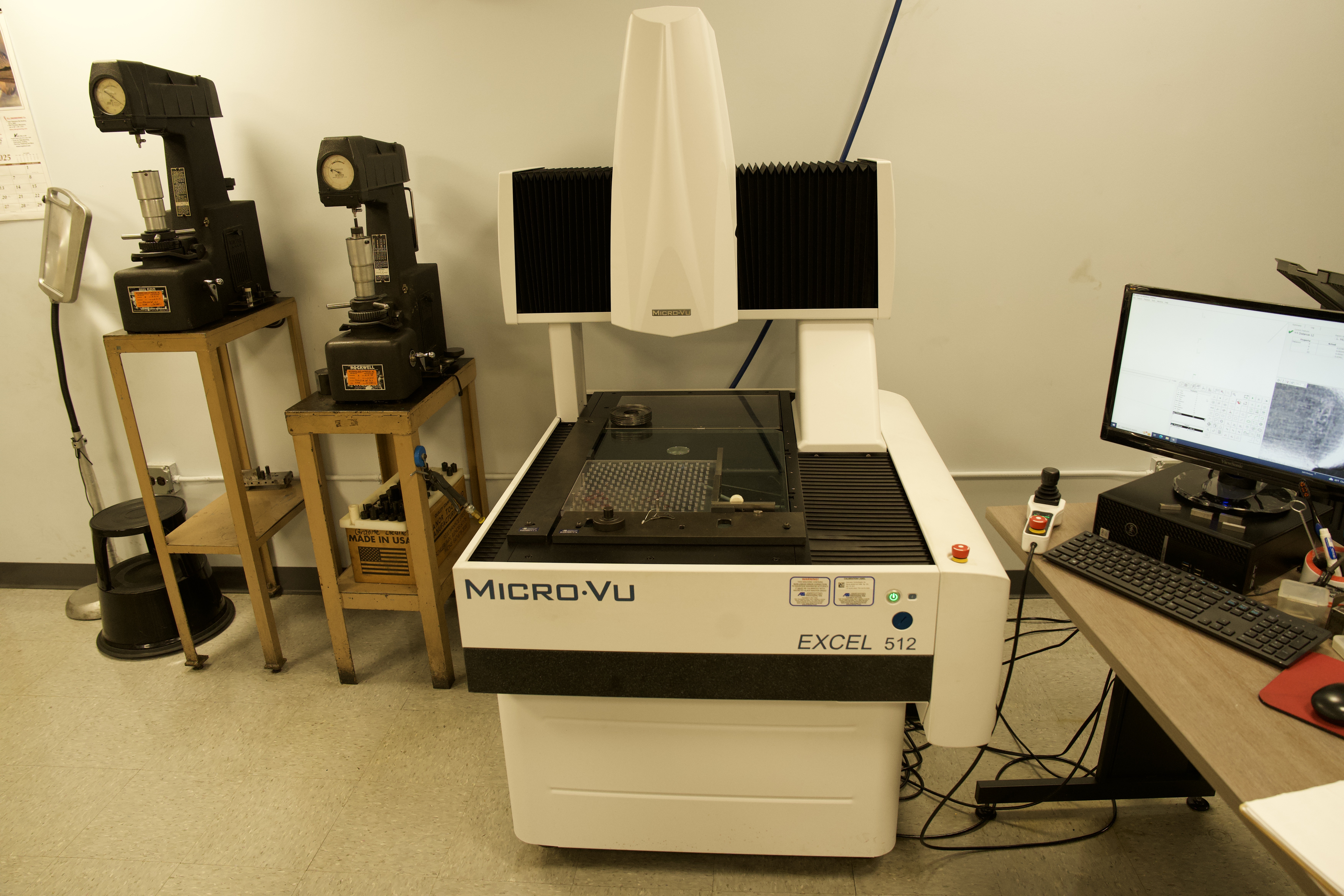Quality control inspection using a Micro-Vu measuring system