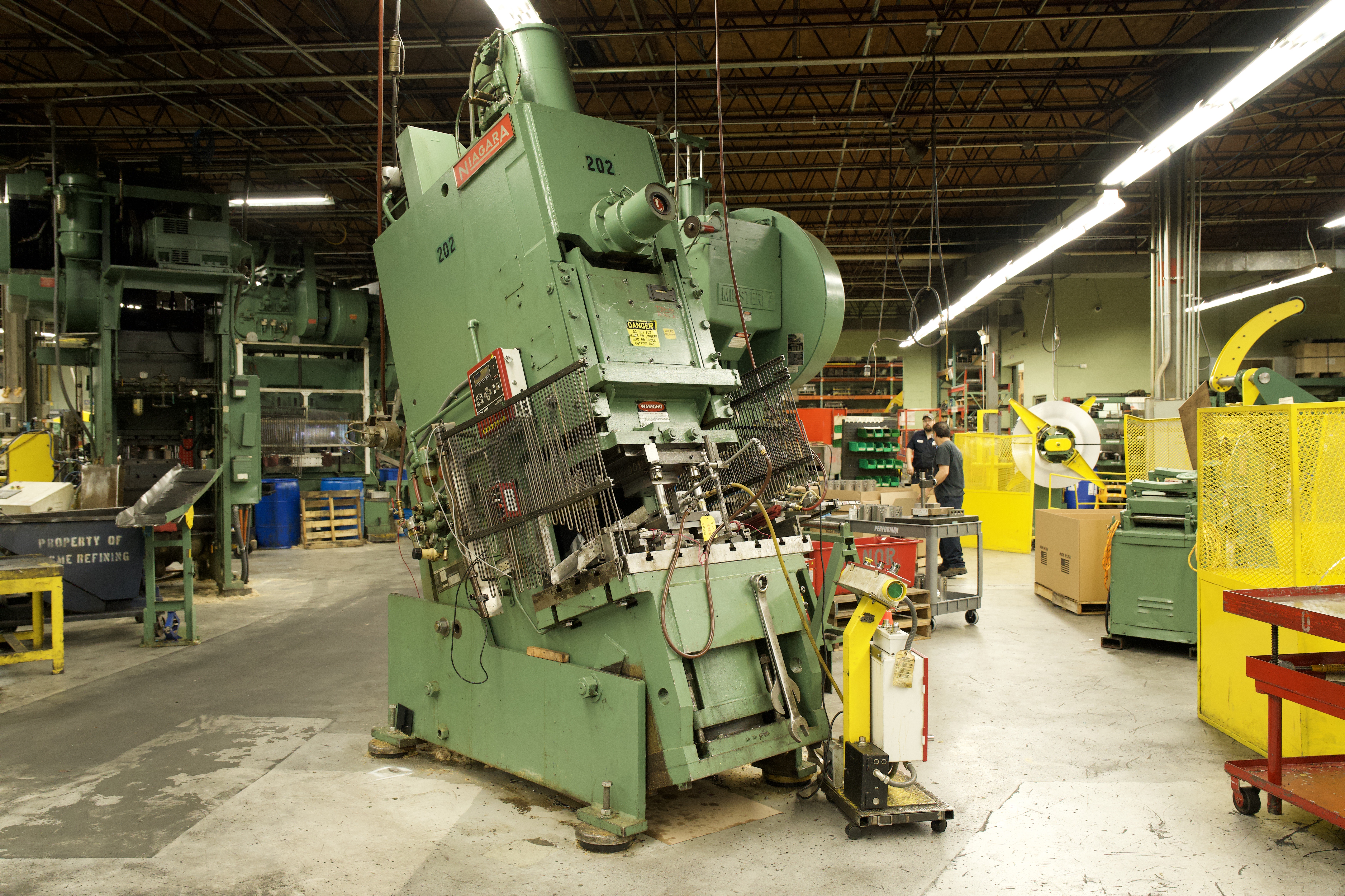 Manor Tool stamping shop floor — automotive component manufacturing, Schiller Park, IL