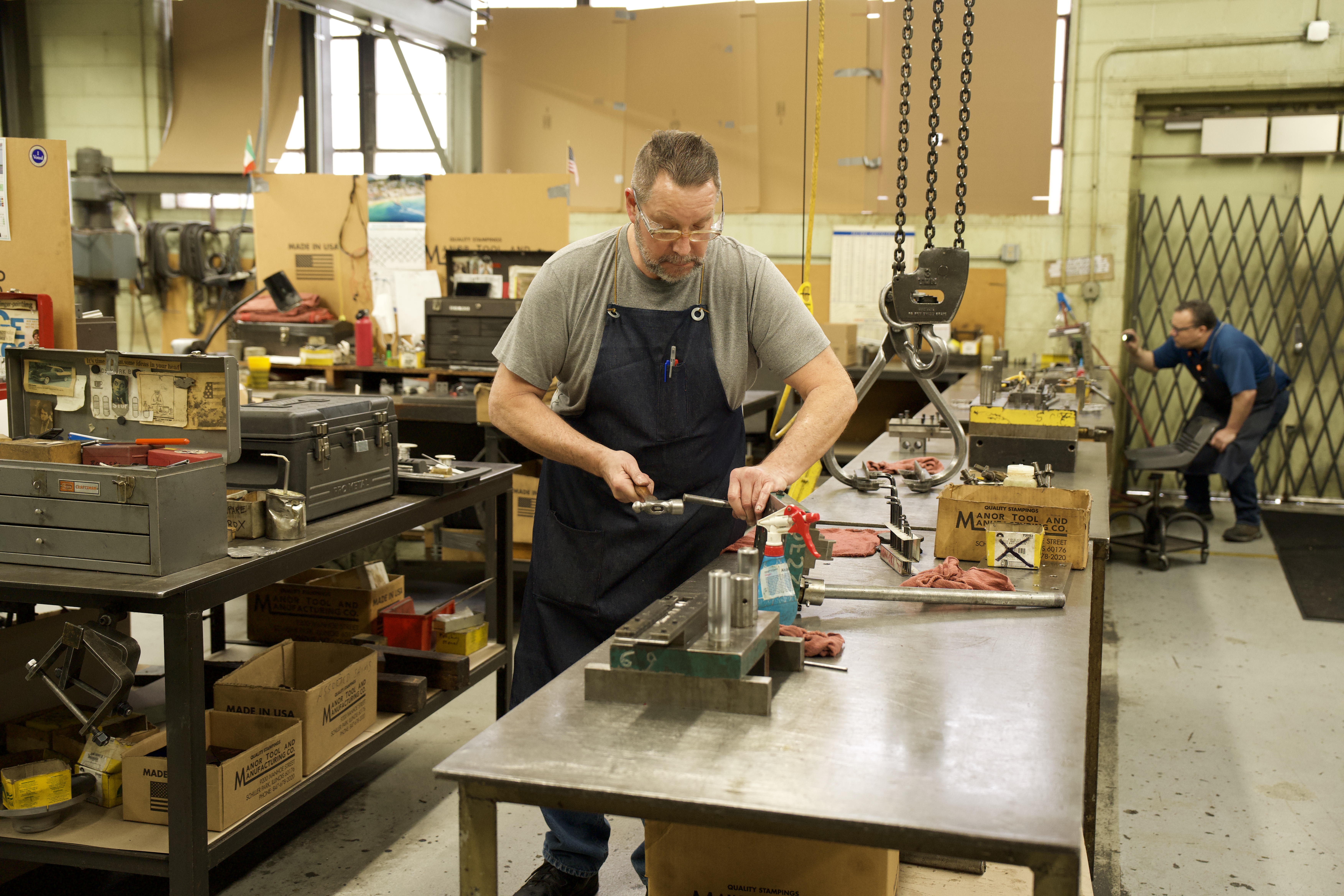 Manor Tool die maker building custom tooling at the bench