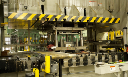 Metal stamping press at Manor Tool