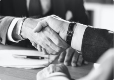 Leadership handshake at Manor Tool