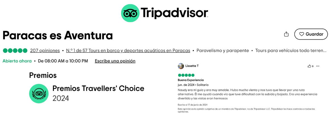 Tripadvisor Paracas es Aventura