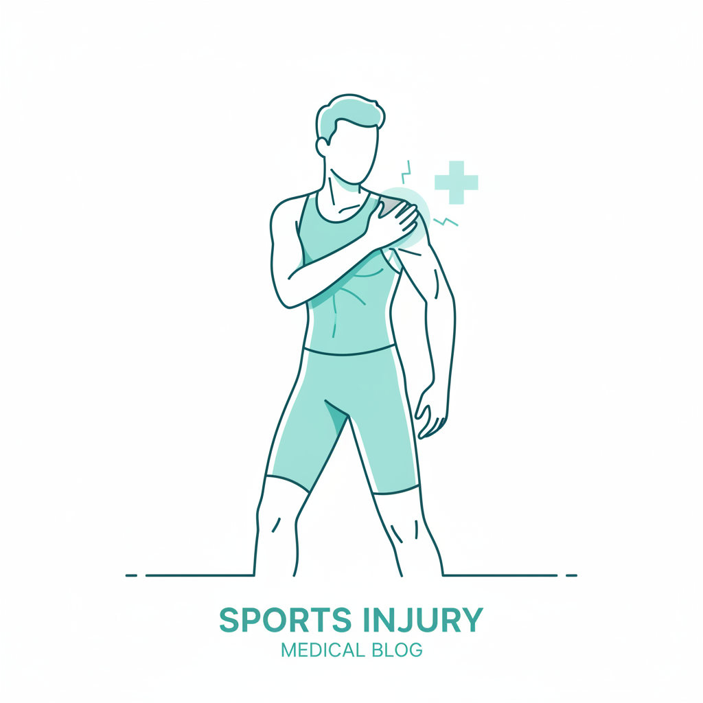 illustration of sports injury on athlete illustration of sports injury on athlete