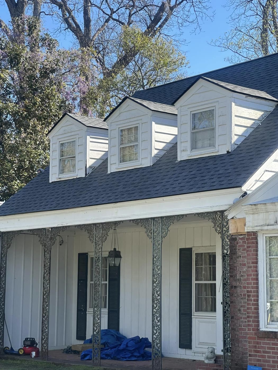 New roof on a dormered cottage
