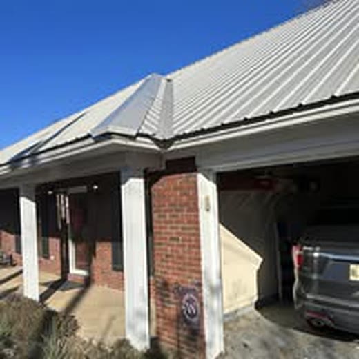 Metal roof with carport