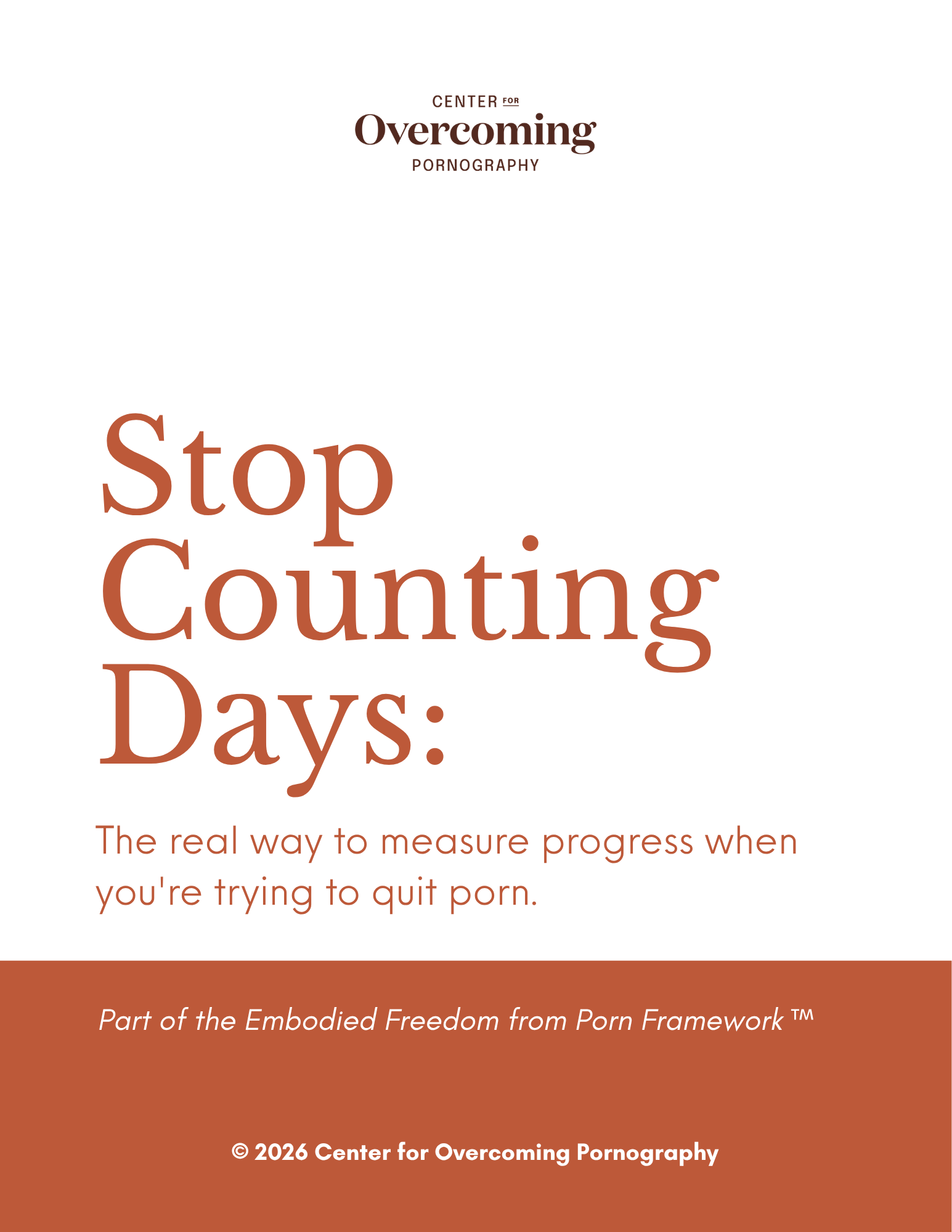 Stop Counting Days workbook cover