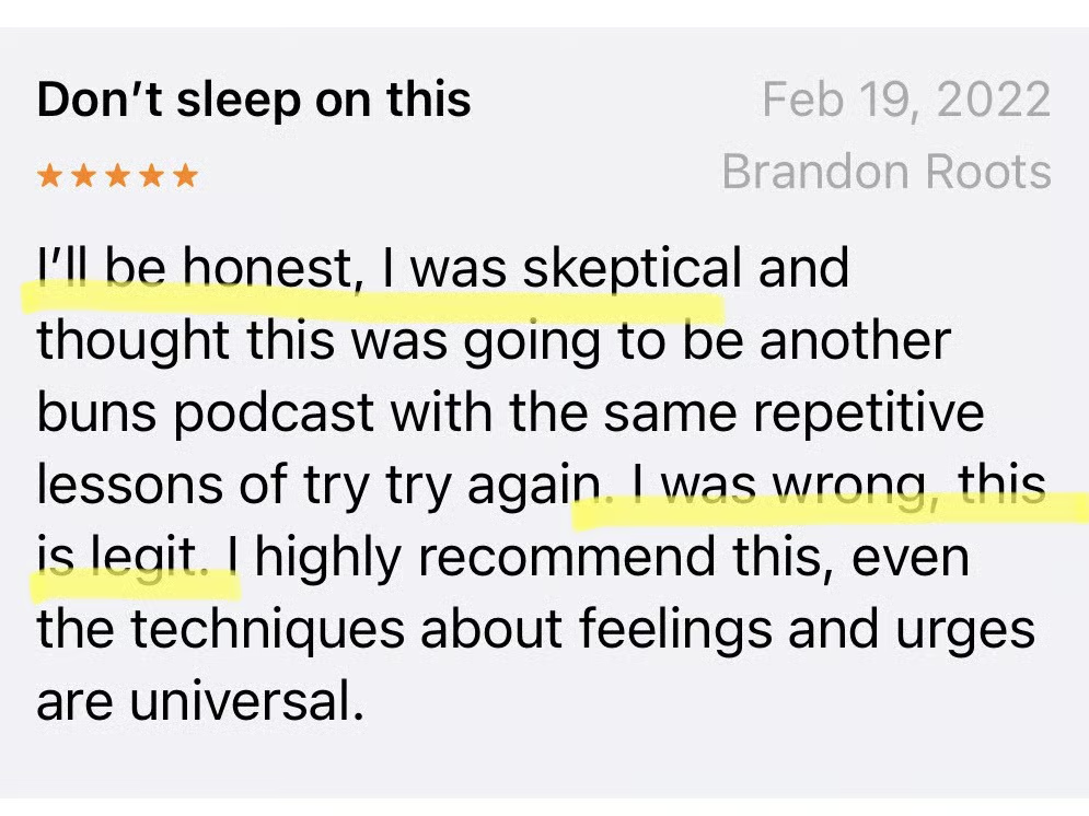 Testimonial: Don't sleep on this