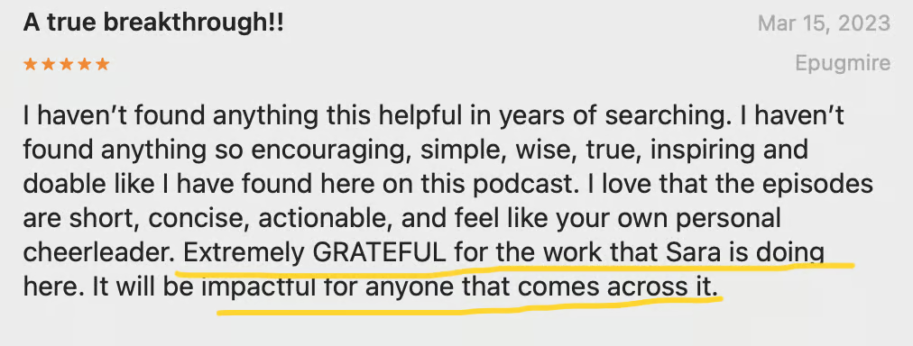 Testimonial: A true breakthrough