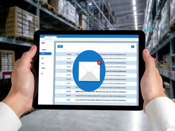 Email and direct mail notification on computer screen - TSG Group Mailing Services NY