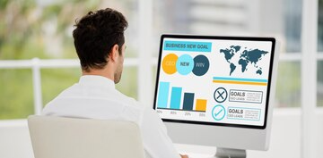 Business presentation with charts and analytics for marketing campaign - TSG Group Long Island NY