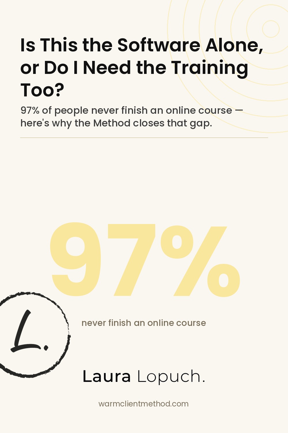 Pinterest pin: do you need cold email software alone or training too? — The WARM Client Method blog Pinterest pin: do you need cold email software alone or training too? — The WARM Client Method blog
