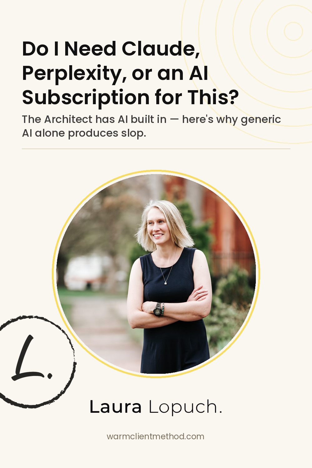 Pinterest pin: do you need a separate AI subscription for cold email? — The WARM Client Method Pinterest pin: do you need a separate AI subscription for cold email? — The WARM Client Method