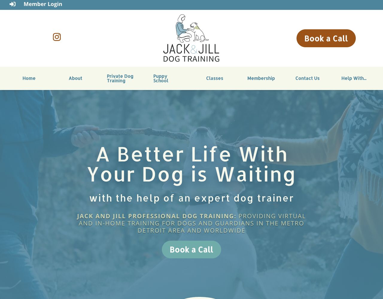 Jack & Jill Dog Training website design by DigiWoof
