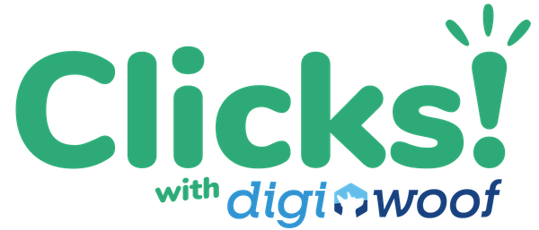 Clicks! business software dashboard for dog trainers showing scheduling, client management, and payments