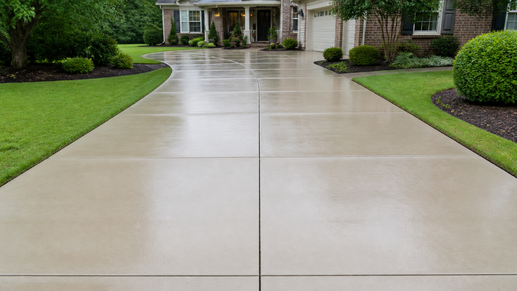 Clean driveway after surface cleaning