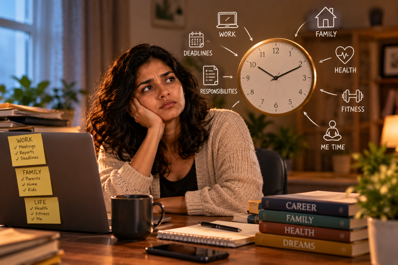 Watch representing time and work life balance