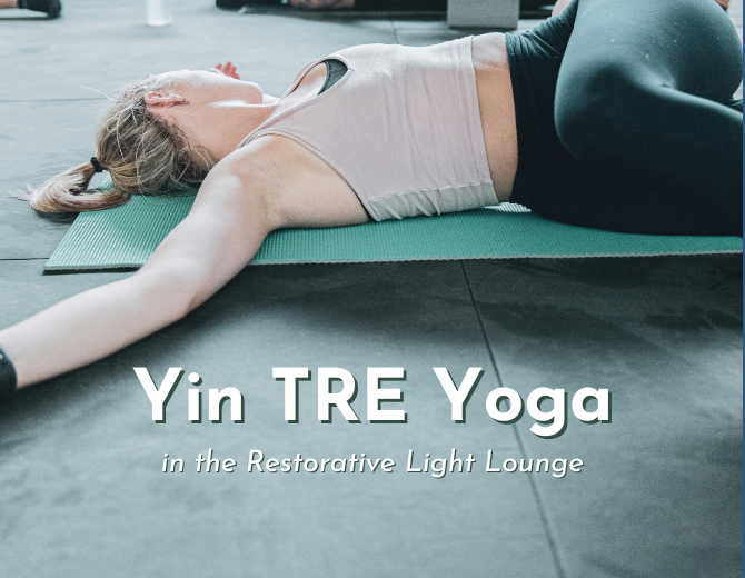 Morning Breathwork in the Restorative Light Lounge.