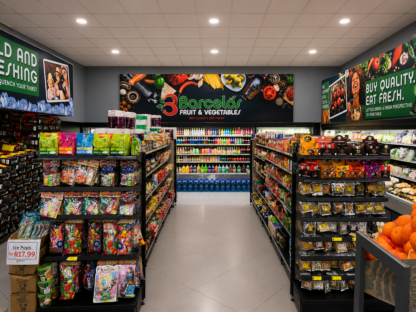 Everyday groceries and pantry goods at Barcelos Fruit & Veg, Alberton