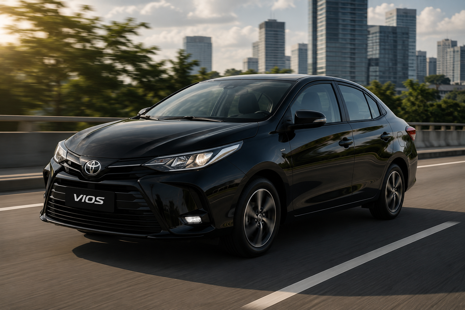Toyota Vios on the road